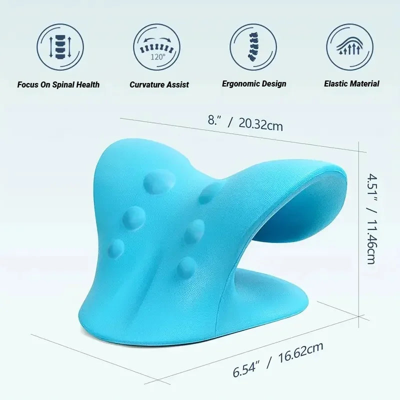 Neck Shoulder Stretcher Relaxer Cervical Spine Stretch Muscle Relaxation Traction Device Massage Pillow Correction Chiropractic