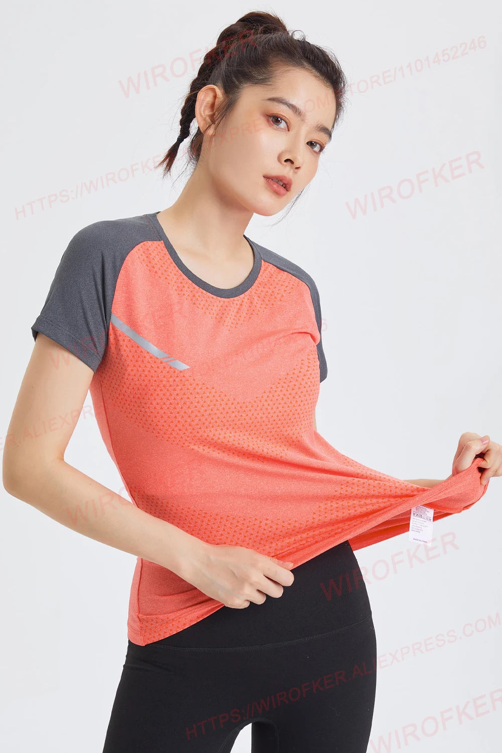 Fitness Women Shirts Quick Dry Yoga Sport T Shirt Gym Running Sportswear Tops Short Sleeve Training Blouses Jersey Jogging Tee